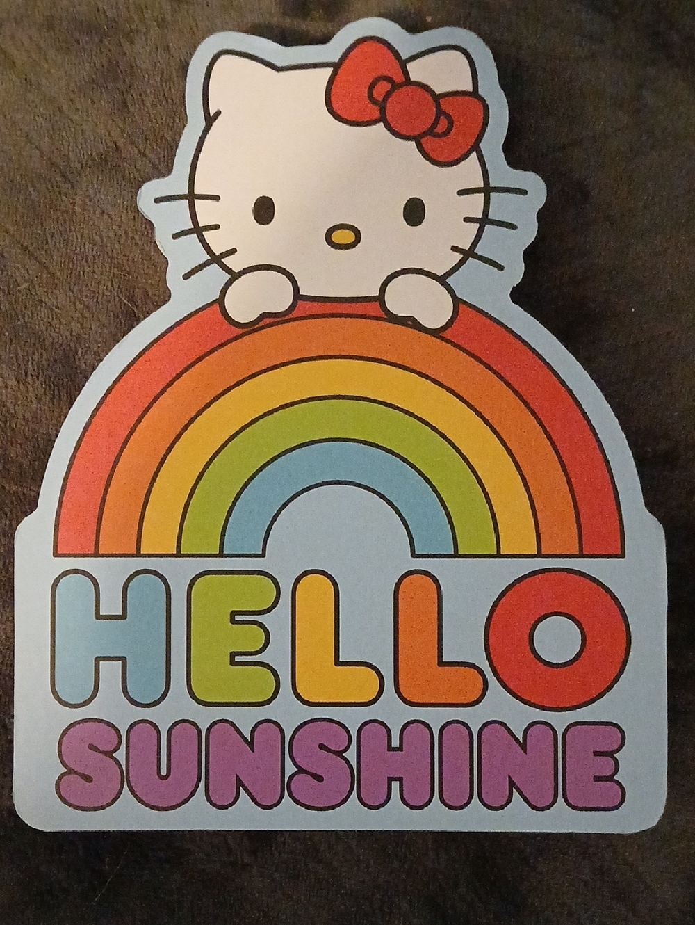 Silver Buffalo Snario Hello Kitty Rainbow Die-Cut Wooded ART Sign